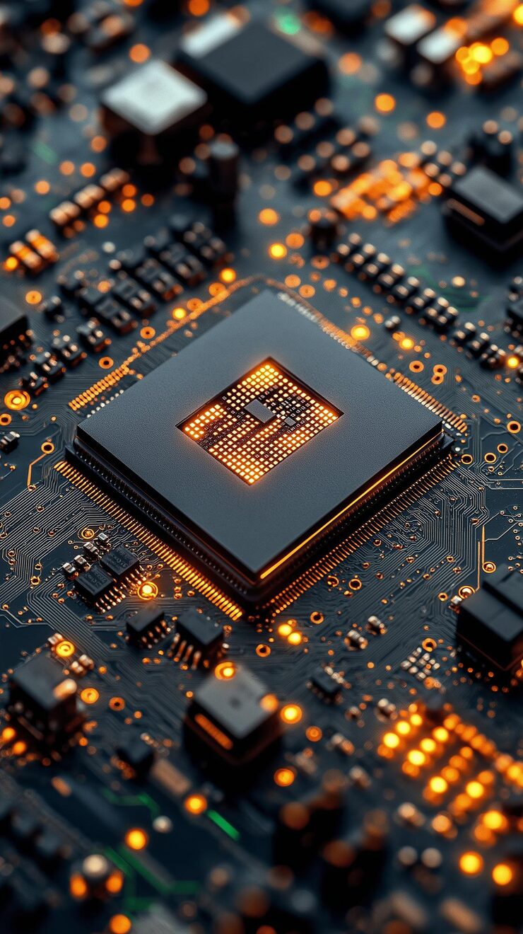 closeup-illuminated-cpu-circuit-board-with-traces-components_1296008-6552