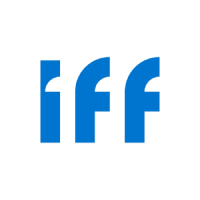 Blue IFF company logo on white background