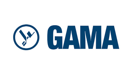 GAMA company blue logo